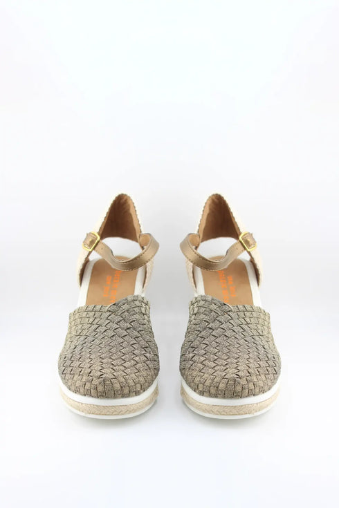 Bernie Mev Braided Espadrille Sandals with Ankle Strap