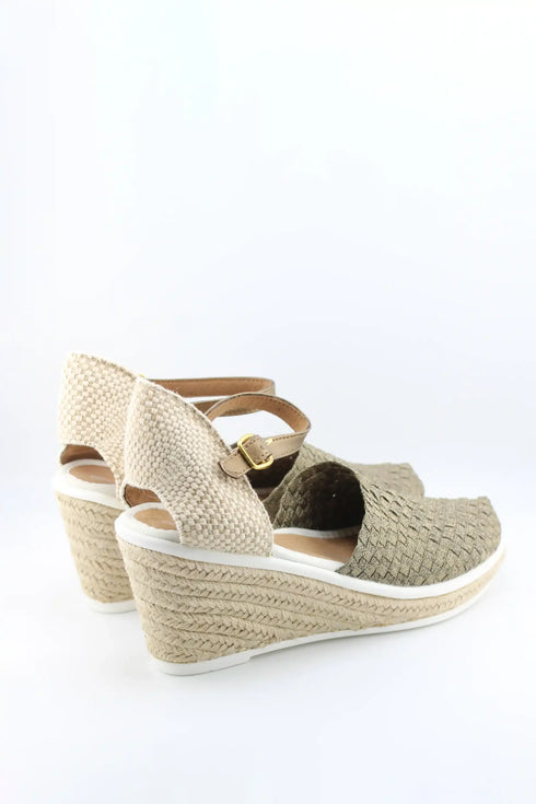 Bernie Mev Braided Espadrille Sandals with Ankle Strap