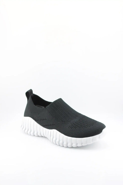 Bernie Mev Ribbed Knit Slip-On Sneakers