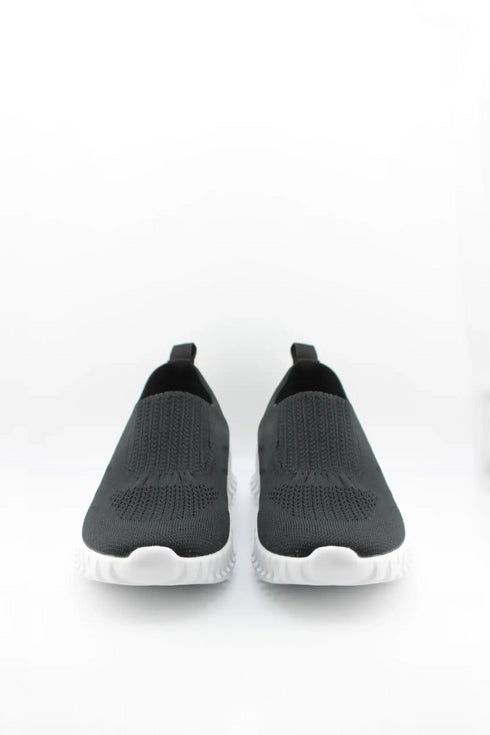 Bernie Mev Ribbed Knit Slip-On Sneakers