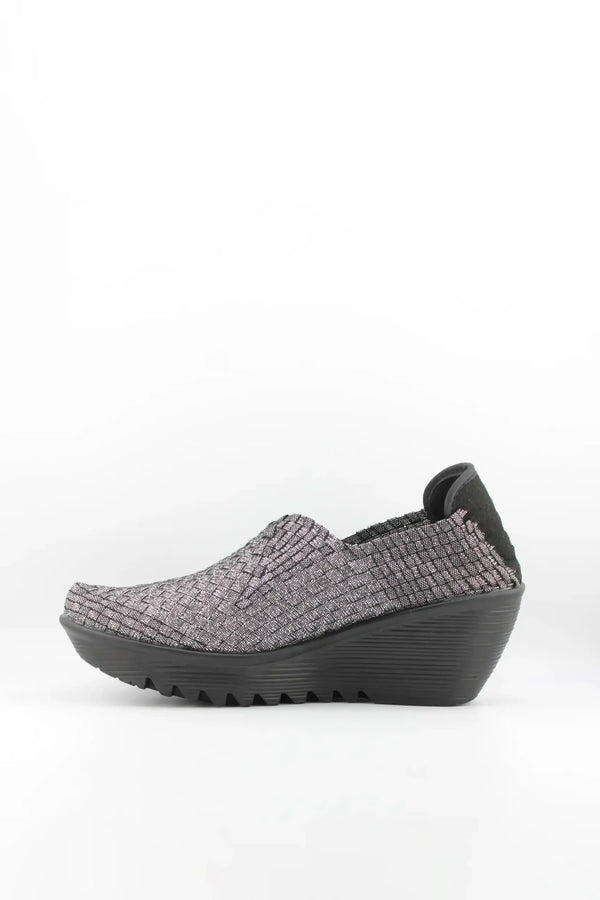 Bernie Mev Textured Wedge Slip-On Loafers