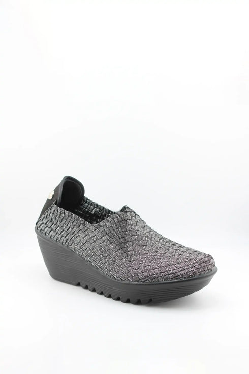 Bernie Mev Textured Wedge Slip-On Loafers