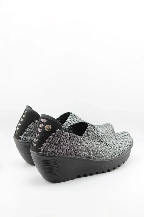 Bernie Mev Textured Wedge Slip-On Loafers