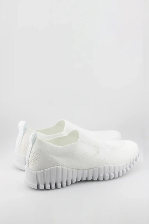 Bernie Mev Ribbed Knit Slip-On Sneakers
