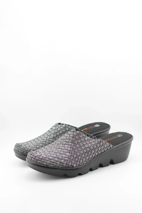 Bernie Mev Woven Slip-On Wedge Clog