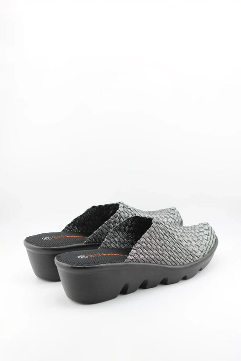 Bernie Mev Woven Slip-On Wedge Clog
