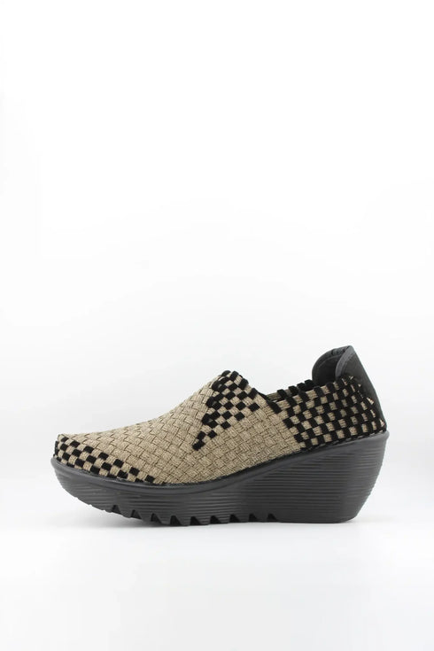 Bernie Mev Textured Wedge Slip-On Loafers