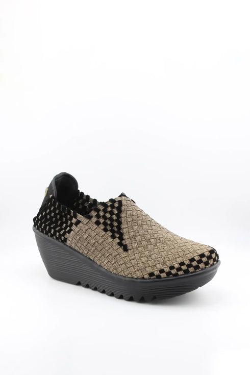 Bernie Mev Textured Wedge Slip-On Loafers