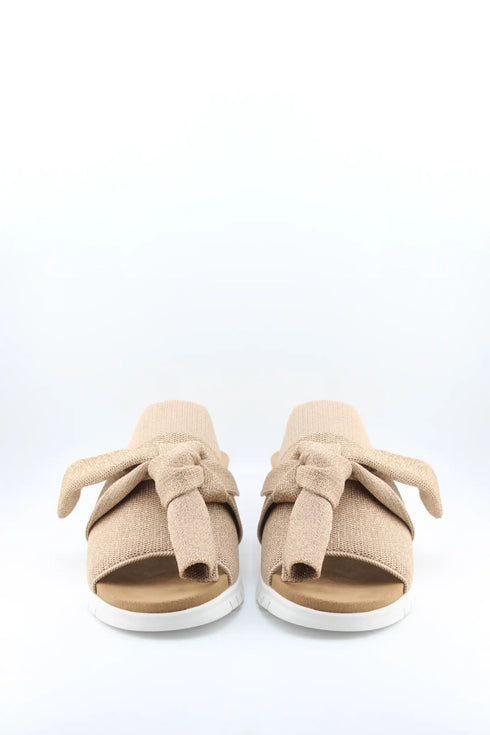 Bernie Mev Knotted Textile Slide Sandals