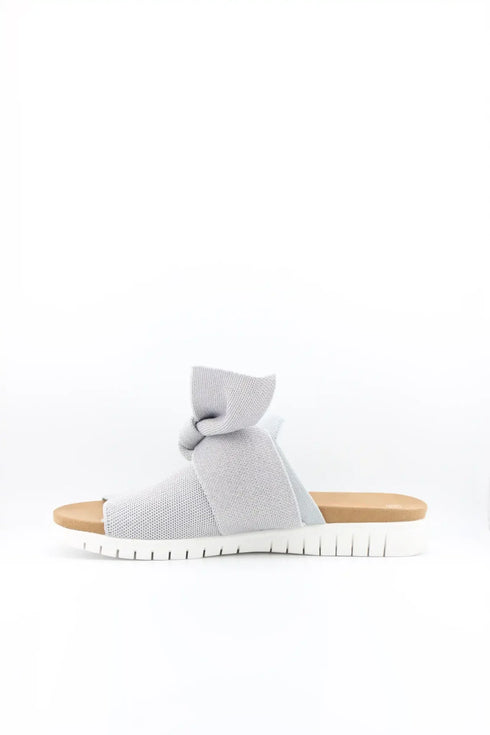 Bernie Mev Knotted Textile Slide Sandals