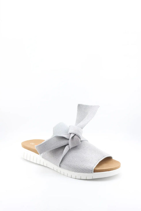 Bernie Mev Knotted Textile Slide Sandals