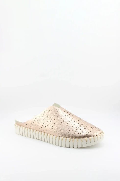 Bernie Mev Perforated Slip-On Leather Mule