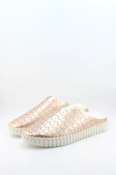 Bernie Mev Perforated Slip-On Leather Mule