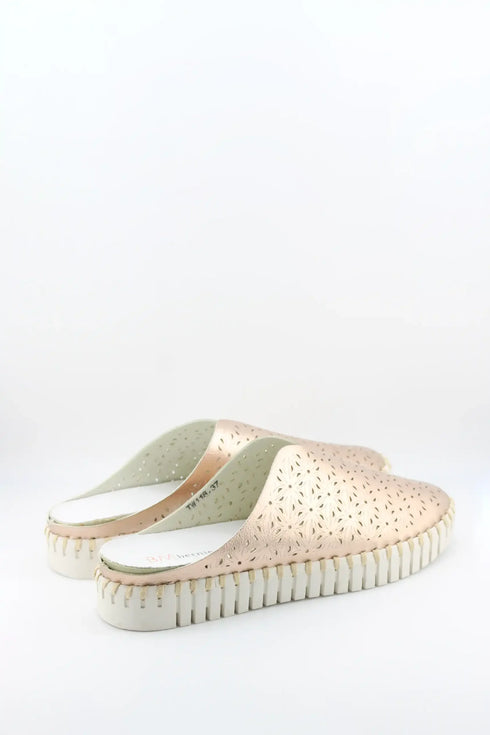 Bernie Mev Perforated Slip-On Leather Mule