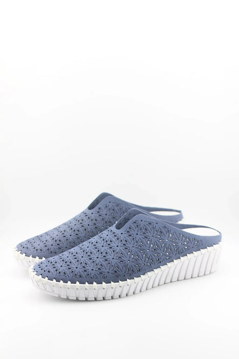 Bernie Mev Perforated Slip-On Wedge Clogs