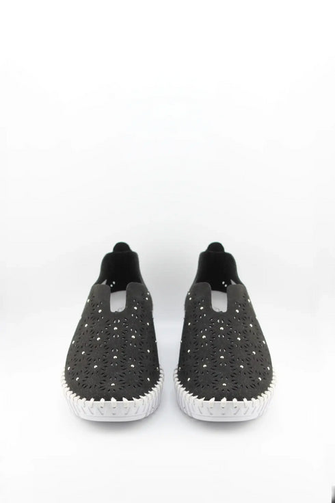 Bernie Mev Laser-Cut Slip-On Wedge Sneakers