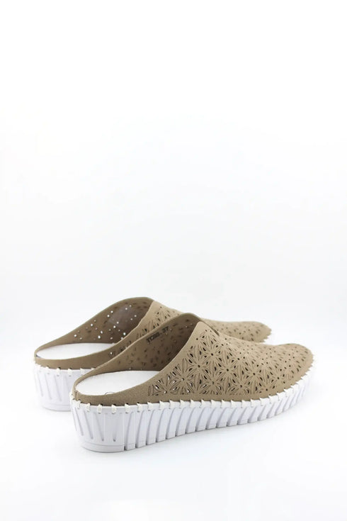 Bernie Mev Perforated Slip-On Wedge Clogs