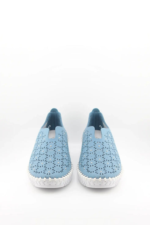 Bernie Mev Laser-Cut Slip-On Wedge Sneakers