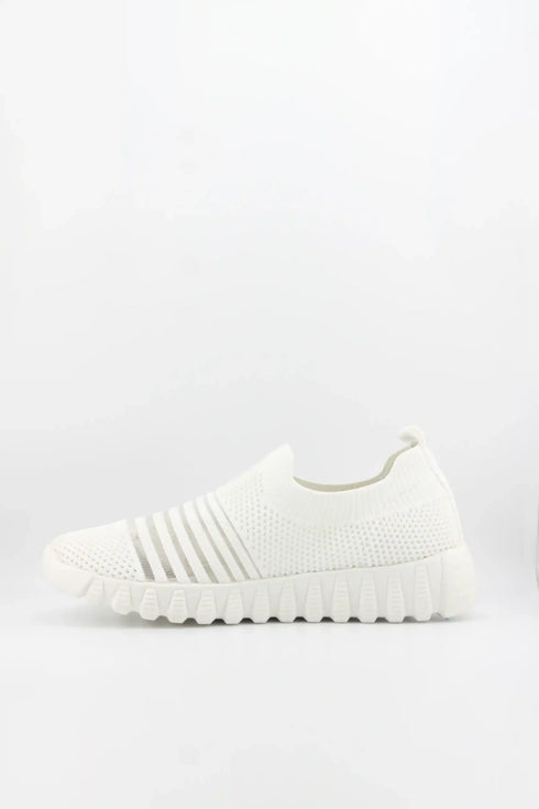 Bernie Mev Perforated Knit Slip-On Athletic Sneakers