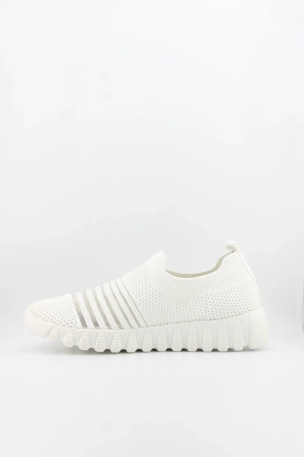 Bernie Mev Perforated Knit Slip-On Athletic Sneakers