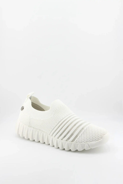 Bernie Mev Perforated Knit Slip-On Athletic Sneakers
