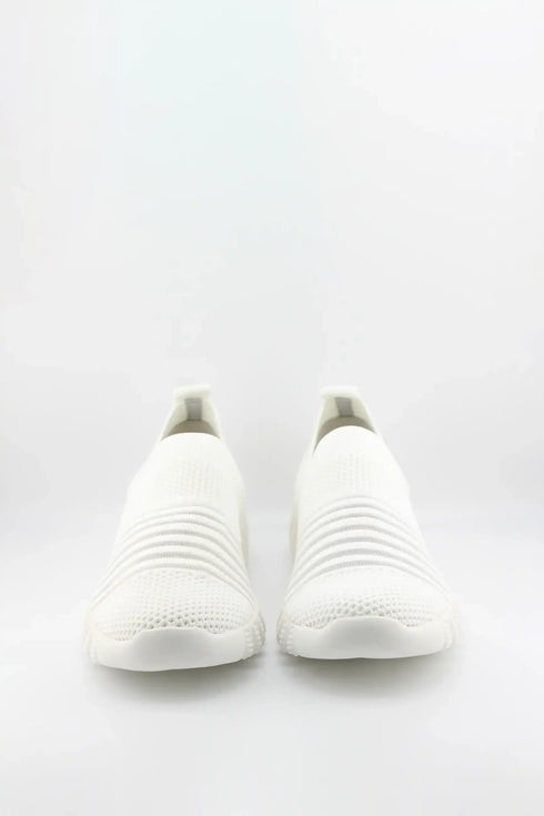 Bernie Mev Perforated Knit Slip-On Athletic Sneakers