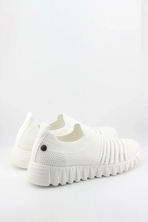 Bernie Mev Perforated Knit Slip-On Athletic Sneakers