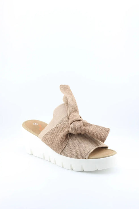 Bernie Mev Bow Accent Platform Slide