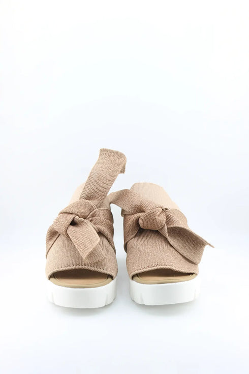 Bernie Mev Bow Accent Platform Slide