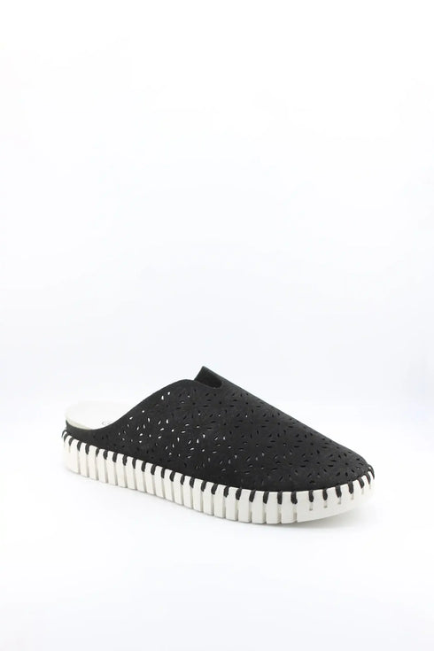 Bernie Mev Perforated Slip-On Leather Mule