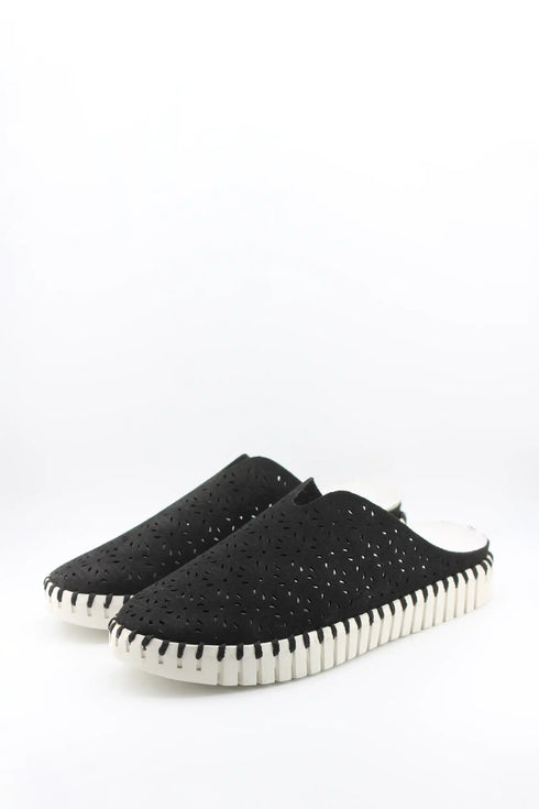 Bernie Mev Perforated Slip-On Leather Mule