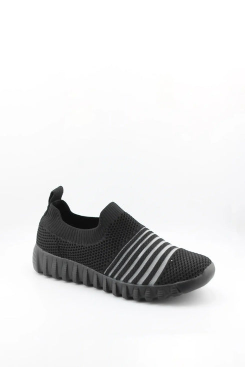 Bernie Mev Perforated Knit Slip-On Athletic Sneakers