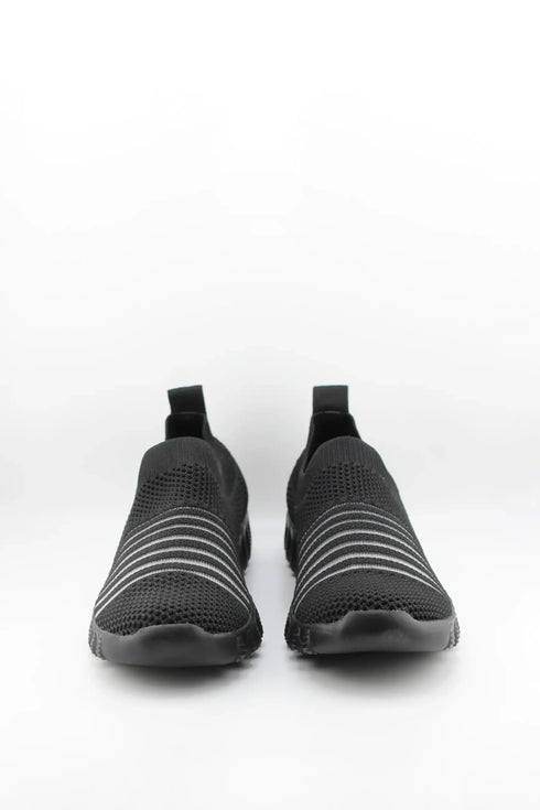 Bernie Mev Perforated Knit Slip-On Athletic Sneakers