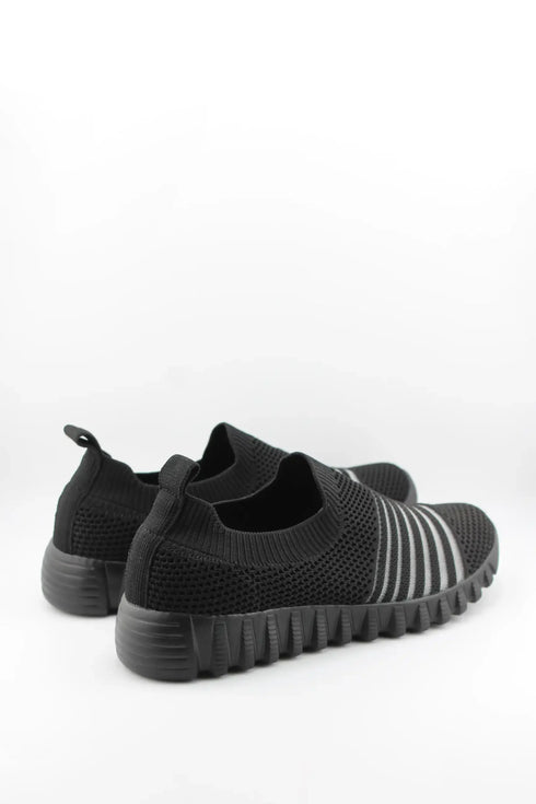 Bernie Mev Perforated Knit Slip-On Athletic Sneakers