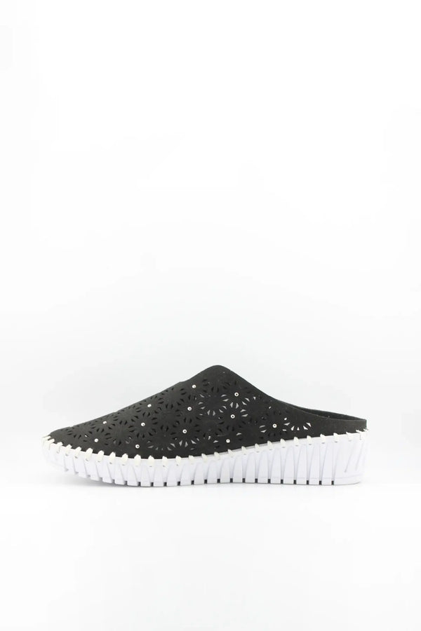 Bernie Mev Perforated Slip-On Clog with Wedge