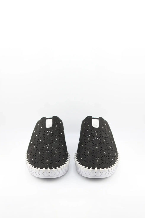 Bernie Mev Perforated Slip-On Clog with Wedge