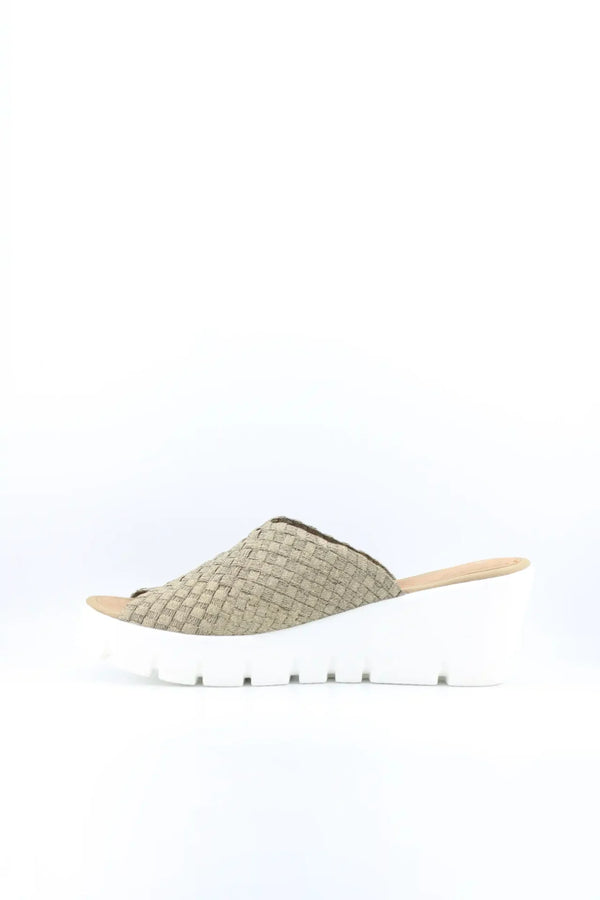 Bernie Mev Woven Platform Slide Sandal
