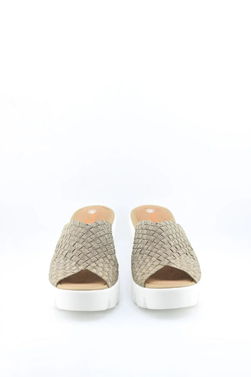 Bernie Mev Woven Platform Slide Sandal