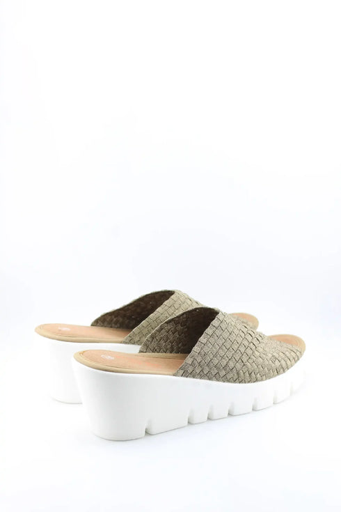 Bernie Mev Woven Platform Slide Sandal