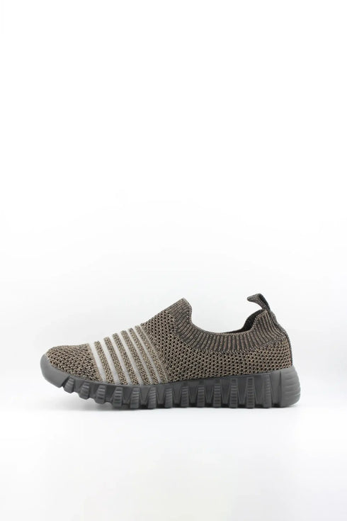 Bernie Mev Perforated Knit Slip-On Athletic Sneakers