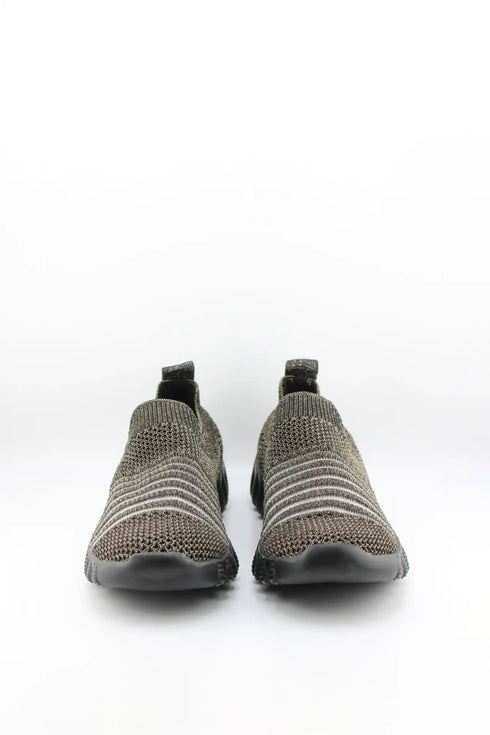 Bernie Mev Perforated Knit Slip-On Athletic Sneakers