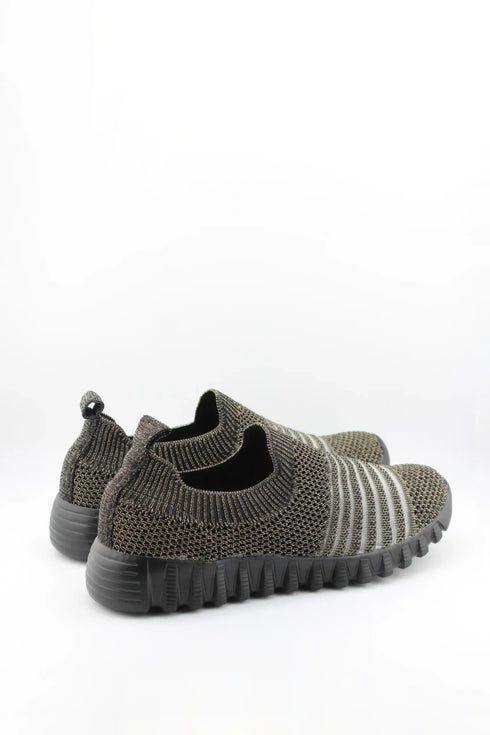 Bernie Mev Perforated Knit Slip-On Athletic Sneakers