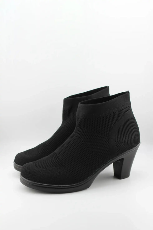 Bernie Mev Knitted Mesh Ankle Boots with Heel