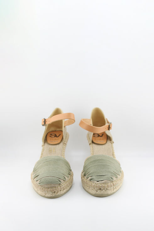 Salvi Calzados Espadrille Wedge with Ankle Strap