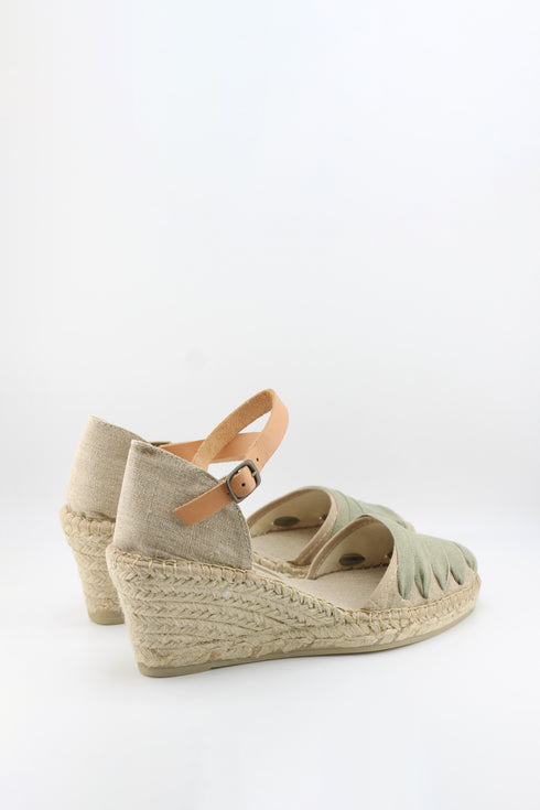 Salvi Calzados Espadrille Wedge with Ankle Strap