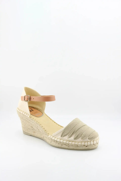 Salvi Calzados Espadrille Wedge Sandal with Ankle Strap