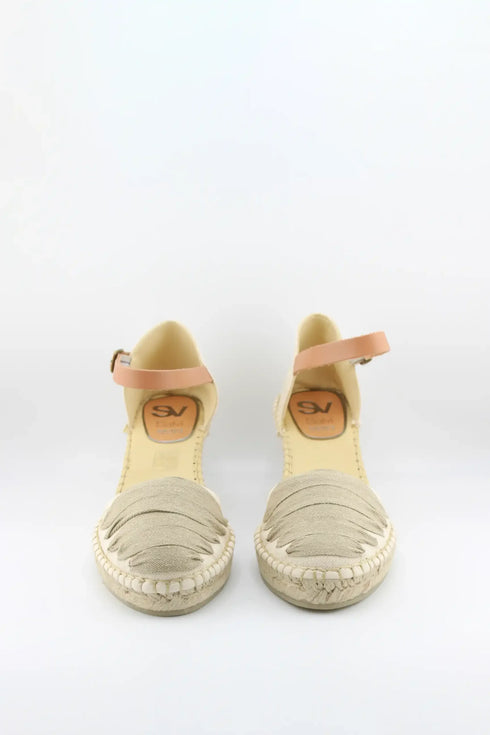 Salvi Calzados Espadrille Wedge Sandal with Ankle Strap