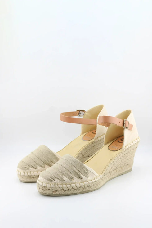 Salvi Calzados Espadrille Wedge Sandal with Ankle Strap