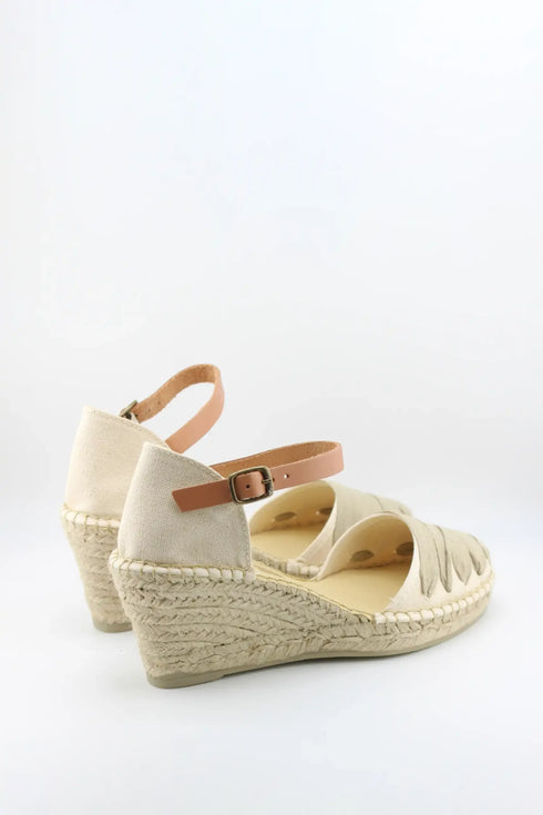 Salvi Calzados Espadrille Wedge Sandal with Ankle Strap