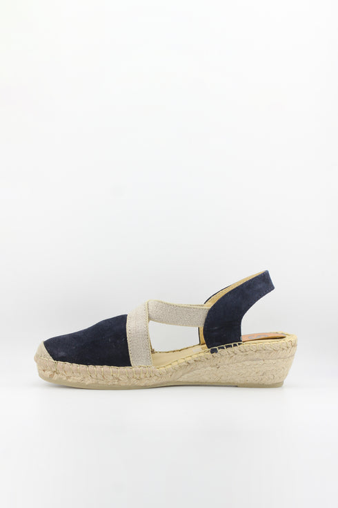 Salvi Calzados Espadrille Wedge Sandals with Elastic Straps